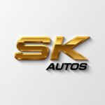 create a 3d logo for me using the combination of this two colors little dark yellow and white combinning the two colors using this two words SK and Autos
